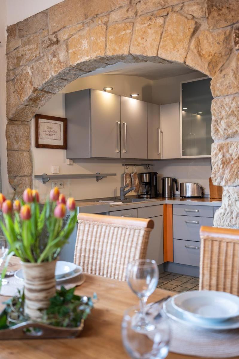 Apartmenthaus Brunnenhof Papstdorf Buitenkant foto